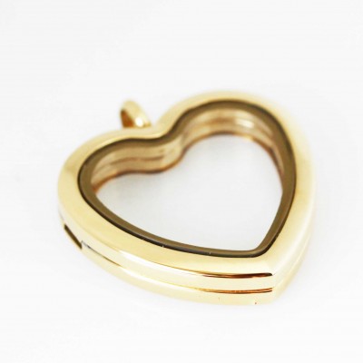 Yellow Gold Heart Locket - Tall